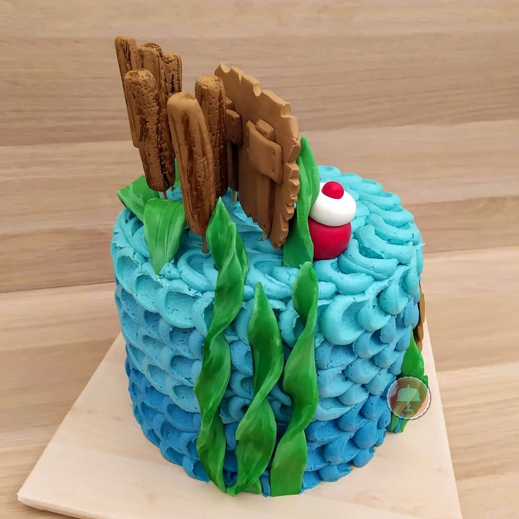 #1 Gone Fishing Cake: Easy Guide for Stunning Results - CakeLovesMe - New!, Birthday Cakes, Piping for Cakes - gone fishing cake - buttercream | fondant cake toppers | gone fishing cake