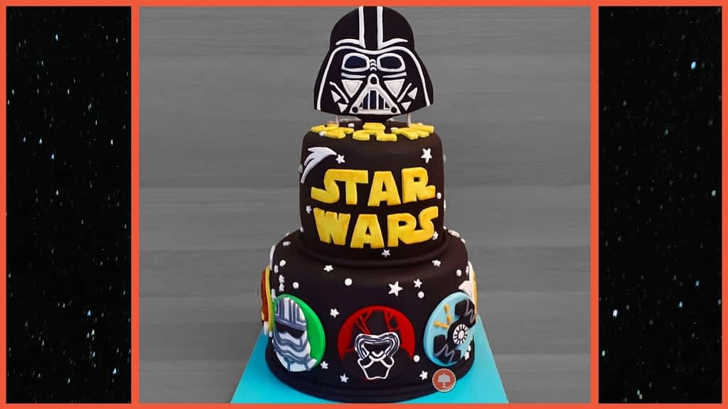 2 Tiered Star Wars Cake -The Force Awakens Cake Design - CakeLovesMe - New! - lady gaga cake - New!