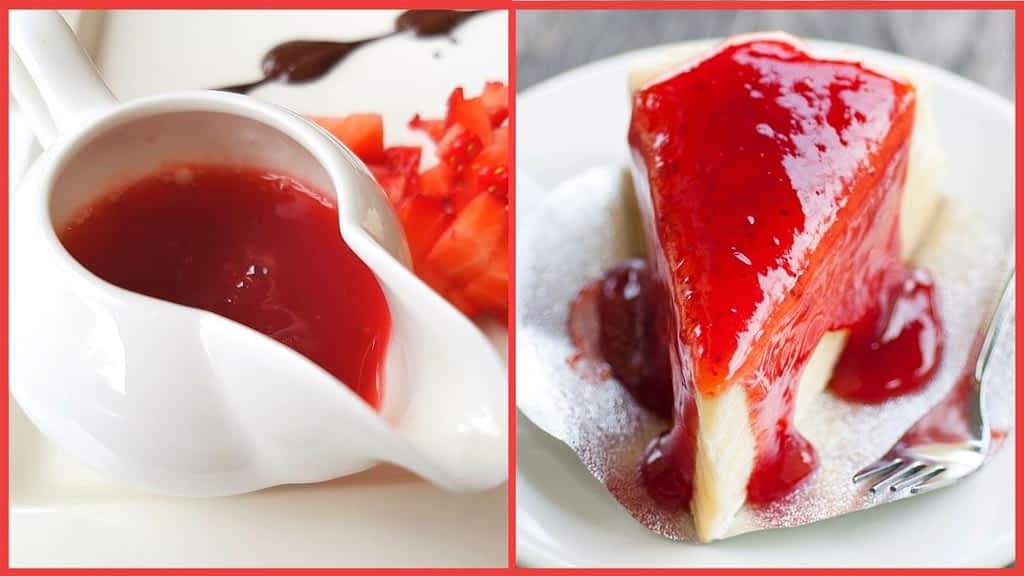 Easy Strawberry Glaze Recipe for Cheesecake - CakeLovesMe - New! - raspberry cake filling - New!