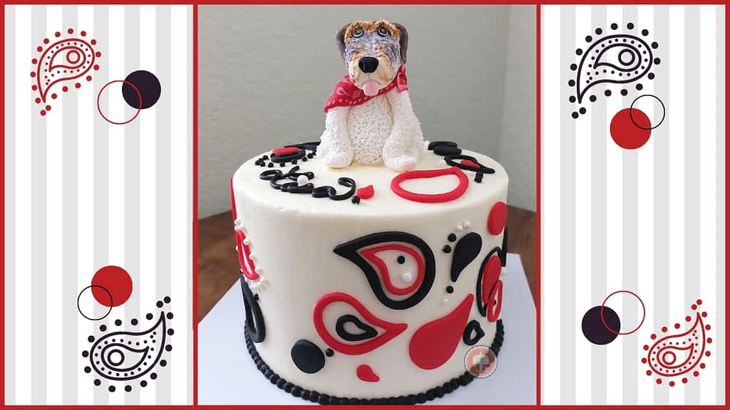 dog themed birthday cake tips and tricks dog fondant cake topper paisley pattern georgia bull dog cake color palette
