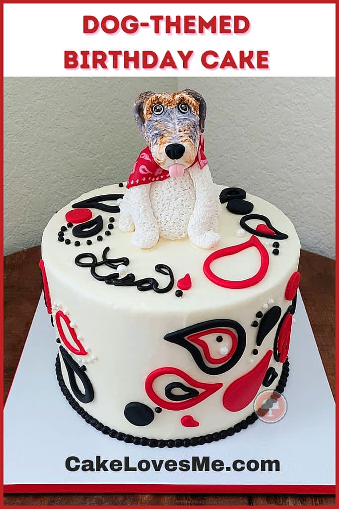 birthday cake dog theme fondant cake topper cake color palette 