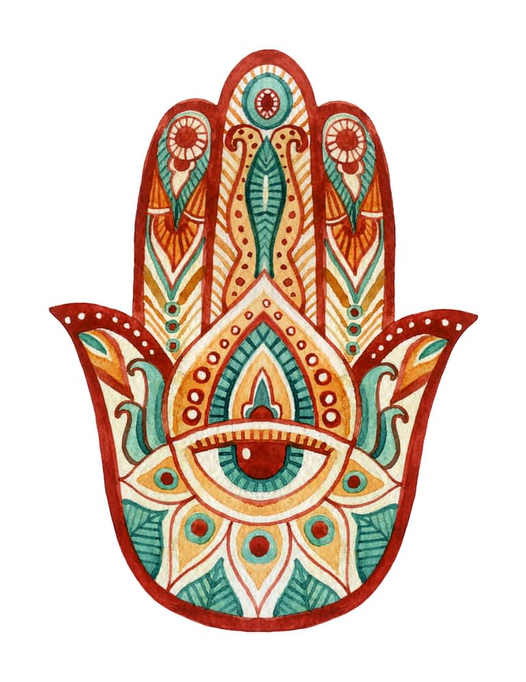Delicious Hamsa Hand Cake - Shana Tovah - CakeLovesMe - New!, Cake Trends, Piping for Cakes, Special Occasion Cakes - hamsa hand cake - lemon | pointillism | pomegranate