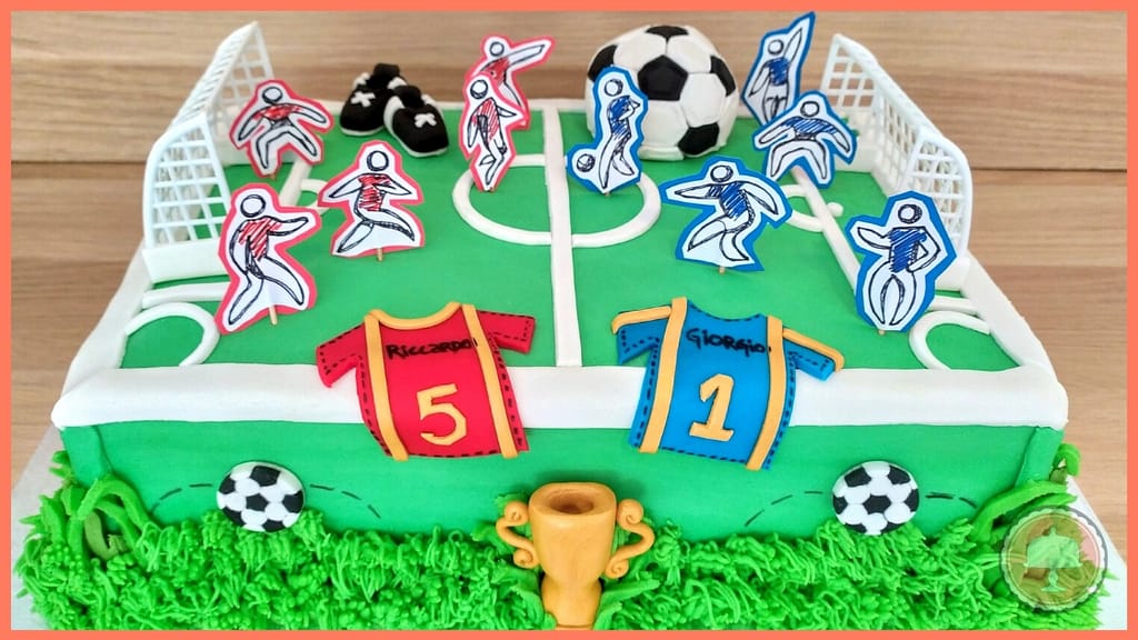 soccer field cake fondant sports cake