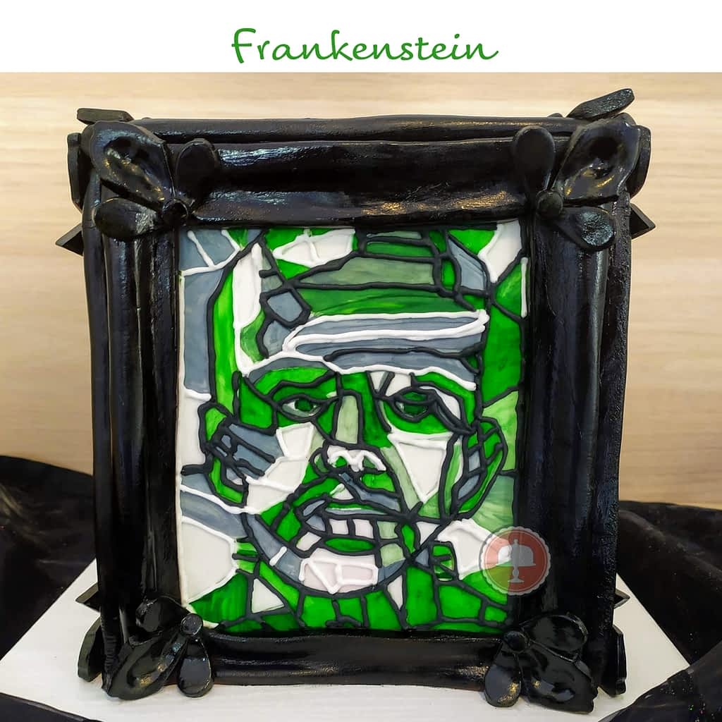 Frankenstein Cake - An Amazing Halloween Cake for Spooktacular - CakeLovesMe - royal icing - frankenstein cake - royal icing