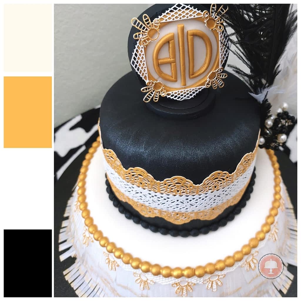 Great Gatsby Cake from Roaring 20's: How To Guide - CakeLovesMe - Fondant Cakes - succulents cake ideas - Fondant Cakes