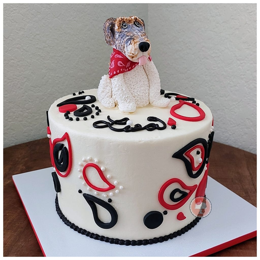 diy cake board how to cover cake boards easily dog themed birthday cake fondant cake topper 
