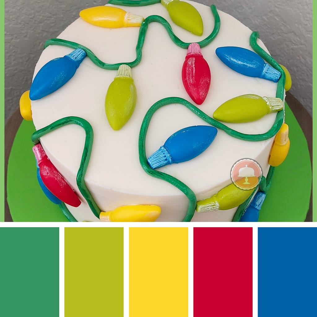 cake color palette christmas holiday cake ideas
