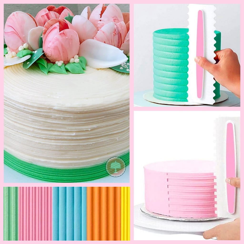 frosting combs cake for valentine's 