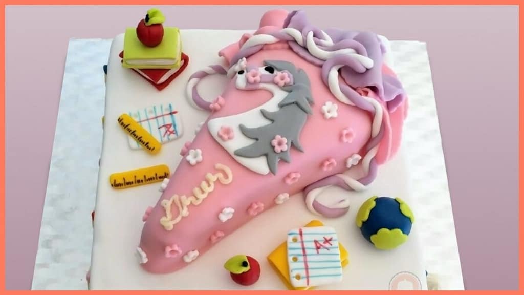 About 8 1st day of school cake fondant cake topper