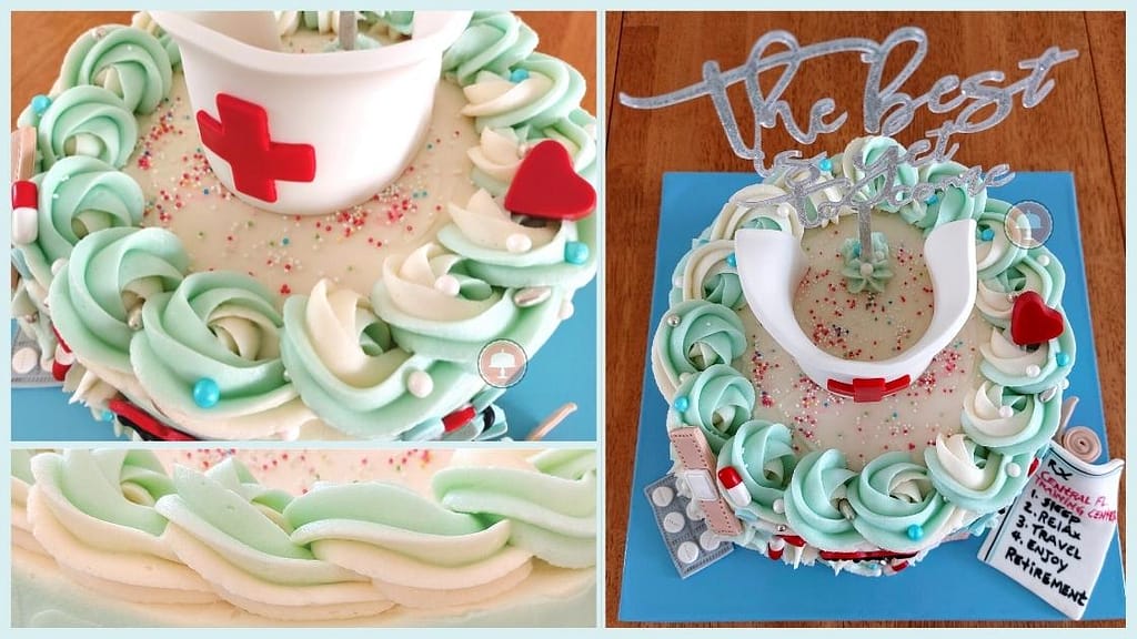 Memorable Nursing Retirement Cake - CakeLovesMe - Fondant Cakes, New Cake Designs!, Special Occasion Cakes - nursing retirement cake -