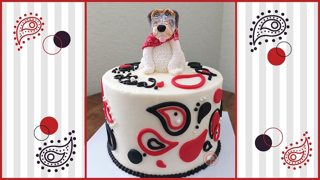 About 24 dog themed birthday cake tips and tricks dog fondant cake topper paisley pattern georgia bull dog cake color palette