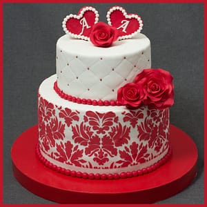 cake for valentine's cake stencil