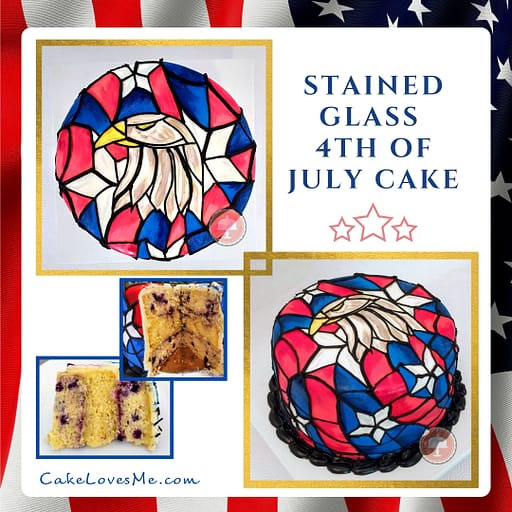 Cool Stained Glass Cake (4th of July Cake) 4 stained glass 4th of july cake