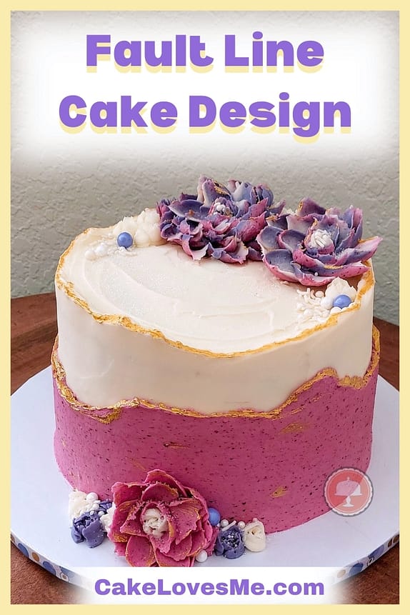 Exquisite Blueberry Fault Line Cake Design 19 fault line cake design piped flowers painted luster dust