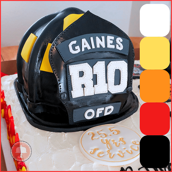 Fireman's Retirement Cake Idea - Insta 15 firemans retirement cake color palette