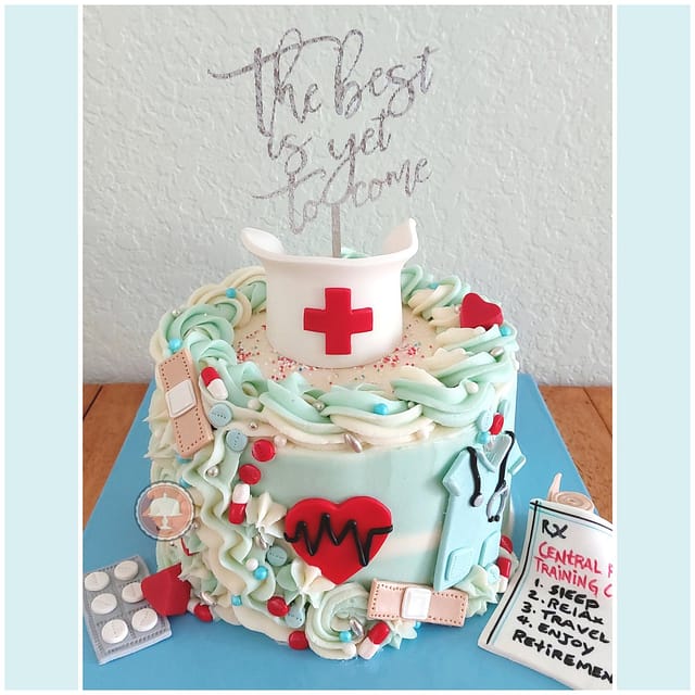 _Nursing Retirement Cake - Instagram 2 nursing retirement cake