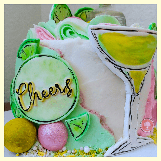 Margarita and Tequila Birthday Cake Design  margarita cake design fondant cake toppers cake vision