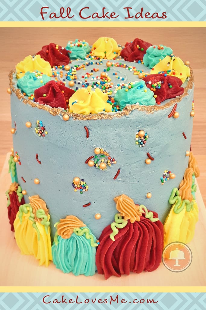 Easy Fall Cake Ideas - Pumpkins & Sprinkles 4 Easy Fall Cake Ideas - Pumpkins & Sprinkles - CakeLovesMe - New Cake Designs!, Piping for Cakes - fall cake ideas -