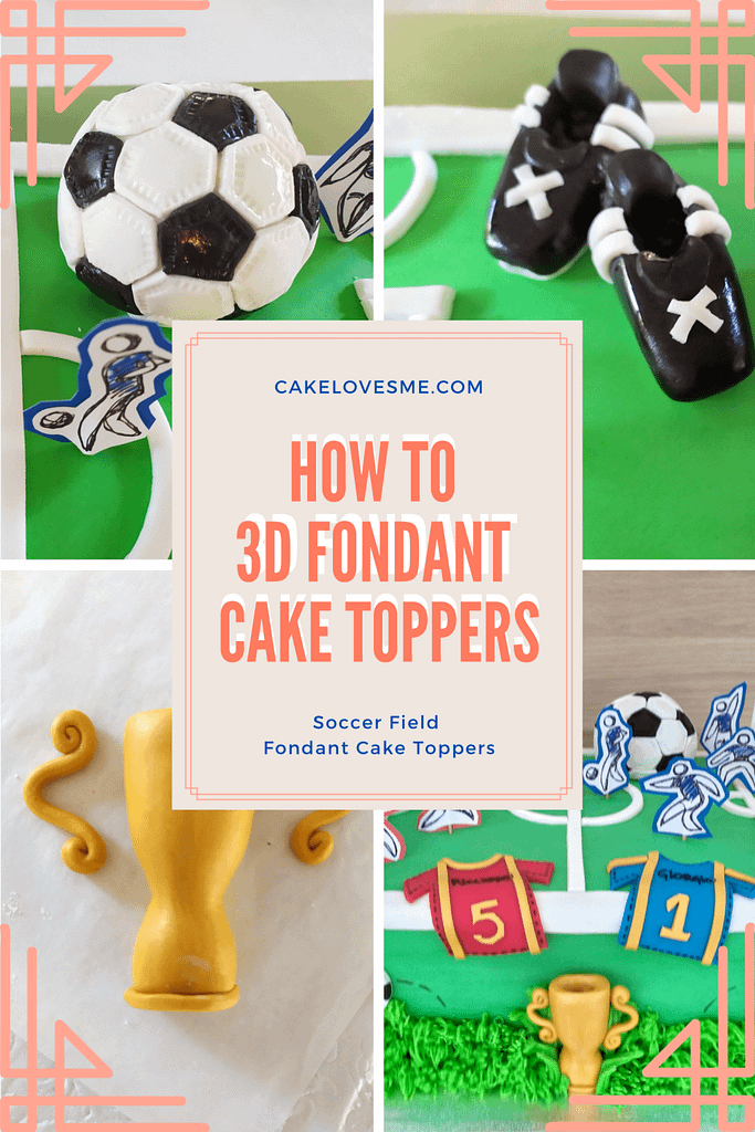 Fun Soccer Field Cake - Kid's Birthday Cake Idea 7 3d Cake Toppers Fondant