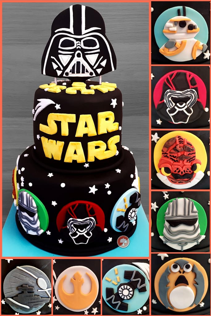 2 Tiered Star Wars Cake -The Force Awakens Cake Design 8 2 Tiered Star Wars Cake -The Force Awakens Cake Design - CakeLovesMe - New Cake Designs!, Character Cakes, Fondant Cakes - star wars cake -