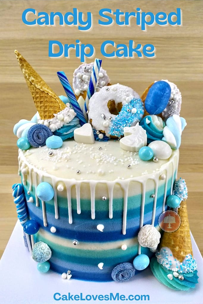 Jubilant Candy Striped Drip Cake - its a Cake Lover Keeper! 14 Jubilant Candy Striped Drip Cake - its a Cake Lover Keeper! - CakeLovesMe - Birthday Cakes, Cake Trends, Piping for Cakes - candy striped drip cake -