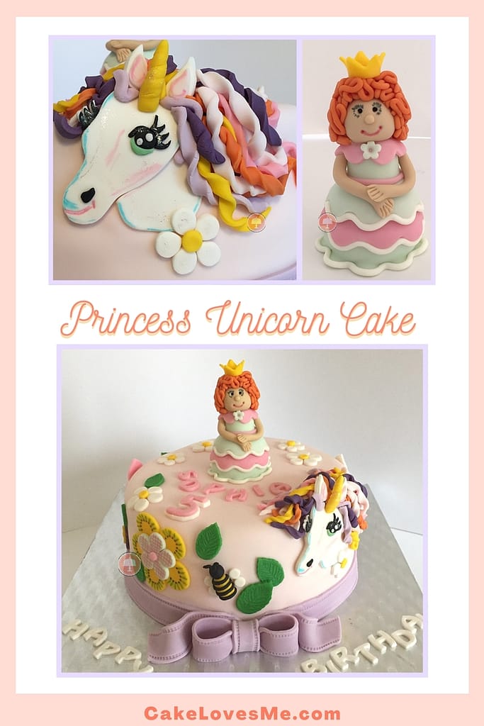 #1 Adorable Princess Unicorn Cake 6 princess unicorn cake ideas fondant cake fondant cake ideas fondant cake toppers birthday cake fondant birthday cake