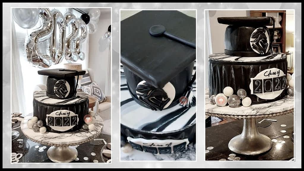 Classic 2022 Graduation Cake Design - CakeLovesMe - Fondant Cakes - 2022 graduation cake design - Fondant Cakes