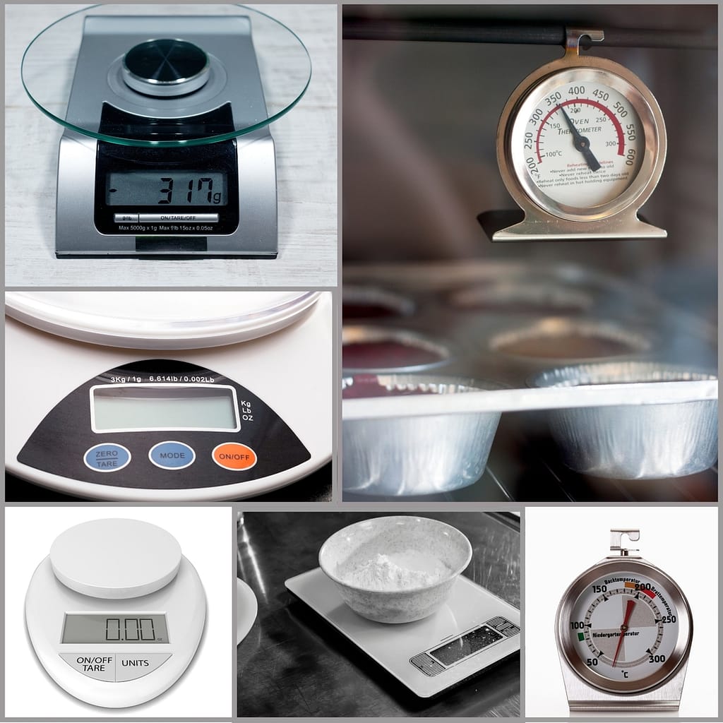 cake baking tools food scale oven thermometer