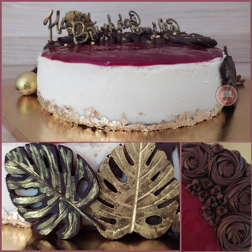 Heavenly Raspberry Chocolate Ganache Cheesecake - CakeLovesMe - New!, Cake Baking Tips and Tricks, Piping Technique - raspberry chocolate ganache cheesecake -