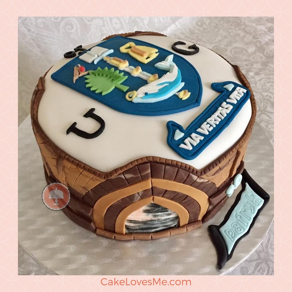 College Birthday Cake Design Idea -University of Glasgow - CakeLovesMe - Fondant Cakes, New!, Special Occasion Cakes - college birthday cake -