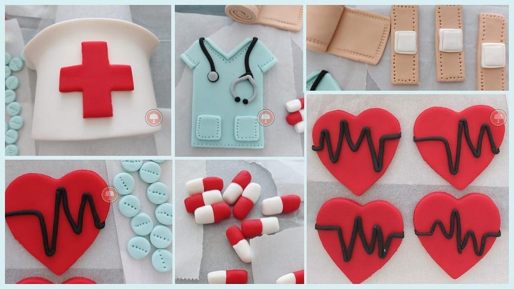 Memorable Nursing Retirement Cake - CakeLovesMe - Fondant Cakes, New!, Special Occasion Cakes - nursing retirement cake -