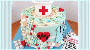 Memorable Nursing Retirement Cake