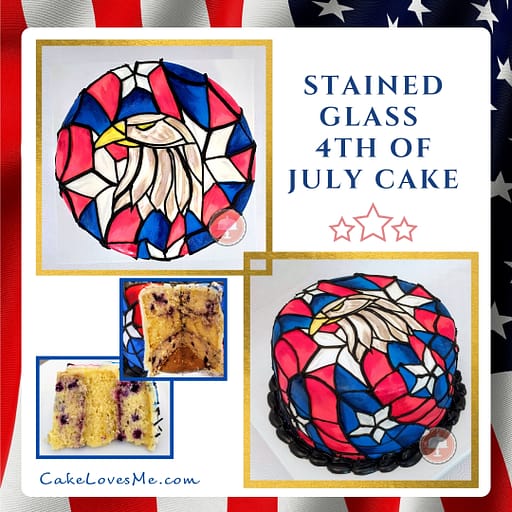 stained glass 4th of july cake