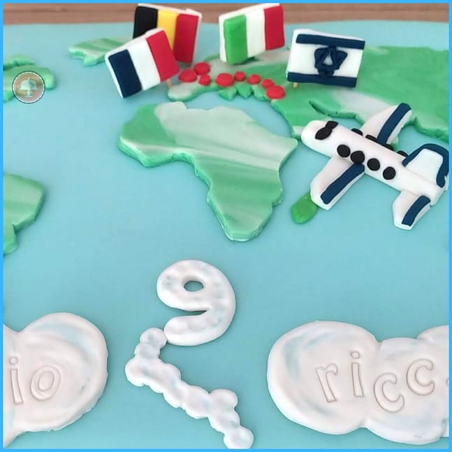 World Map Travel Cake - Birthday Cake Ideas - CakeLovesMe - New!, Cake - Birthday Cakes, Cake Trends, Fondant Cakes, Special Occasion Cakes - world map travel cake -
