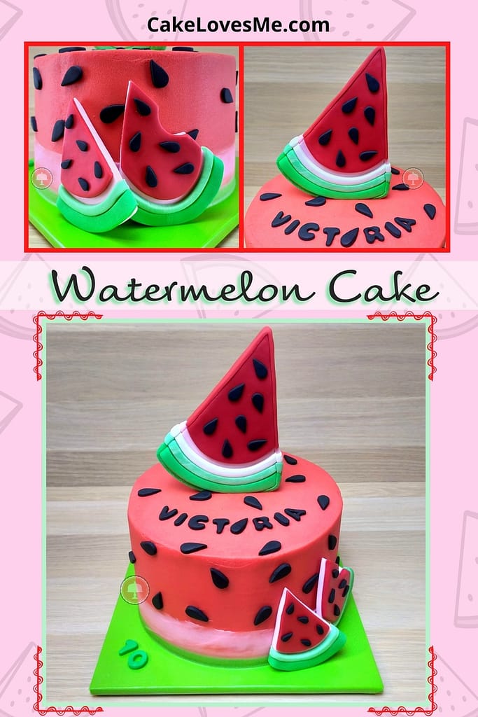 watermelon cake ideas watermelon birthday cake fondant cake toppers cake boards bright green pink red 