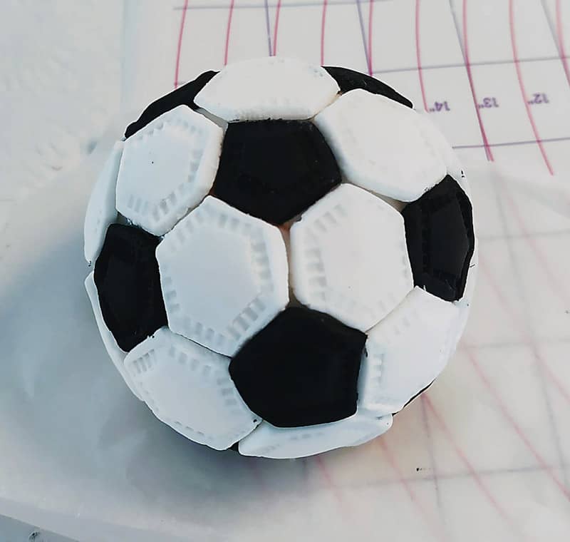 cake topper soccer ball fondant football