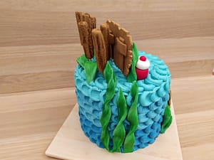 Gone Fishing Cake - YES you can do this one! - CakeLovesMe - New!, Cake - Birthday Cakes, Piping Technique - gone fishing cake - buttercream | fondant cake toppers | gone fishing cake