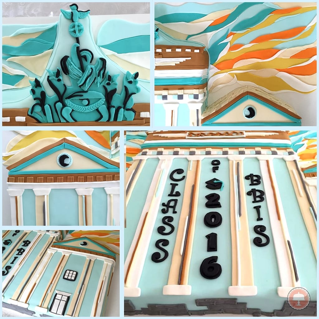 Iconic Graduation Cake - Class of 2016 Brandenburg Gate - CakeLovesMe - New!, Fondant Cakes, Special Occasion Cakes - graduation cake -