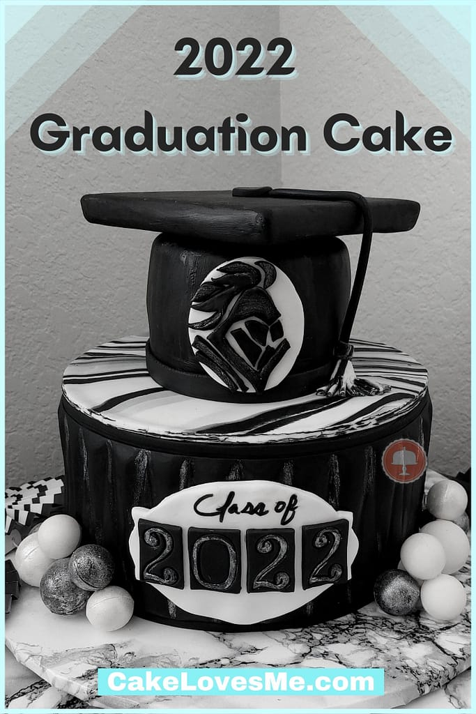classic 2022 graduation cake design fully covered fondant cake with chocolate spheres
