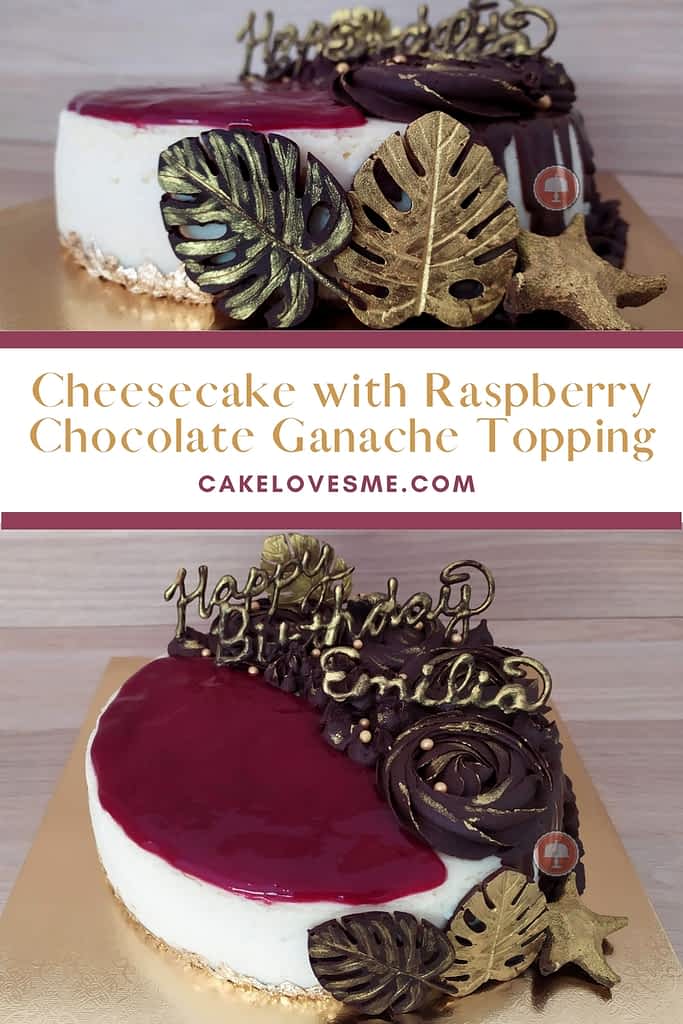 Heavenly Raspberry Chocolate Ganache Cheesecake - CakeLovesMe - New!, Cake Baking Tips and Tricks, Piping Technique - raspberry chocolate ganache cheesecake -