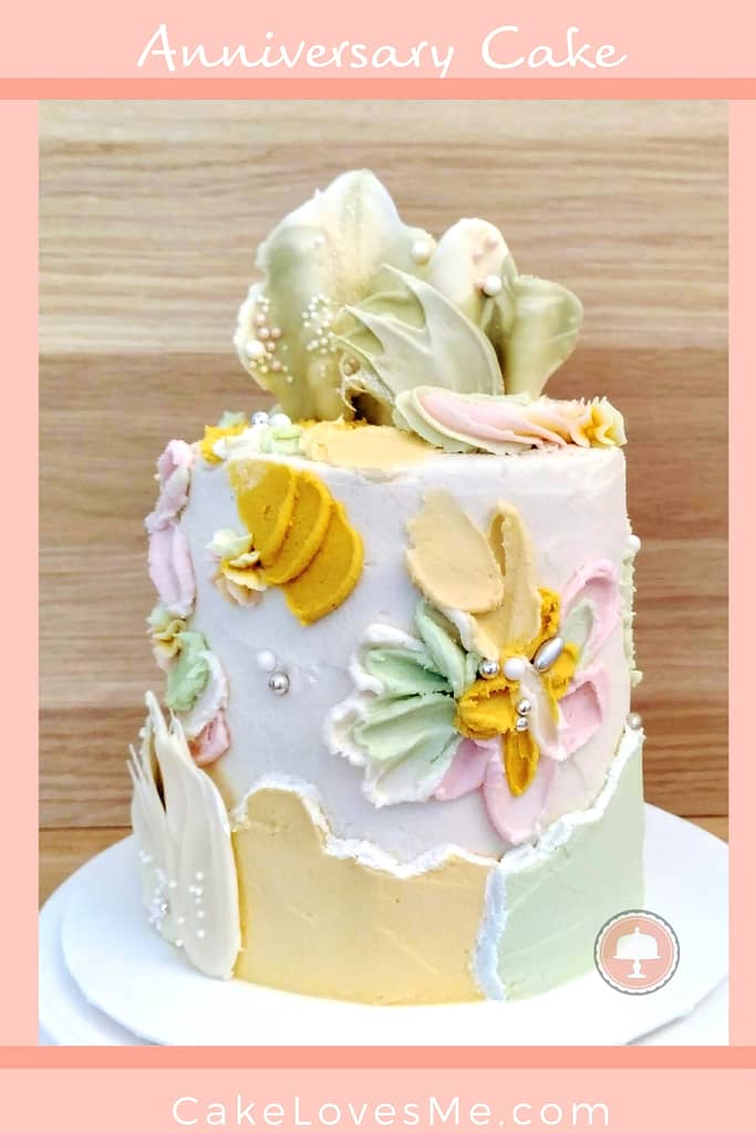 Lovely Anniversary Cake - 50th Wedding Anniversary - CakeLovesMe - New!, Cake Trends, Special Occasion Cakes - anniversary cake -