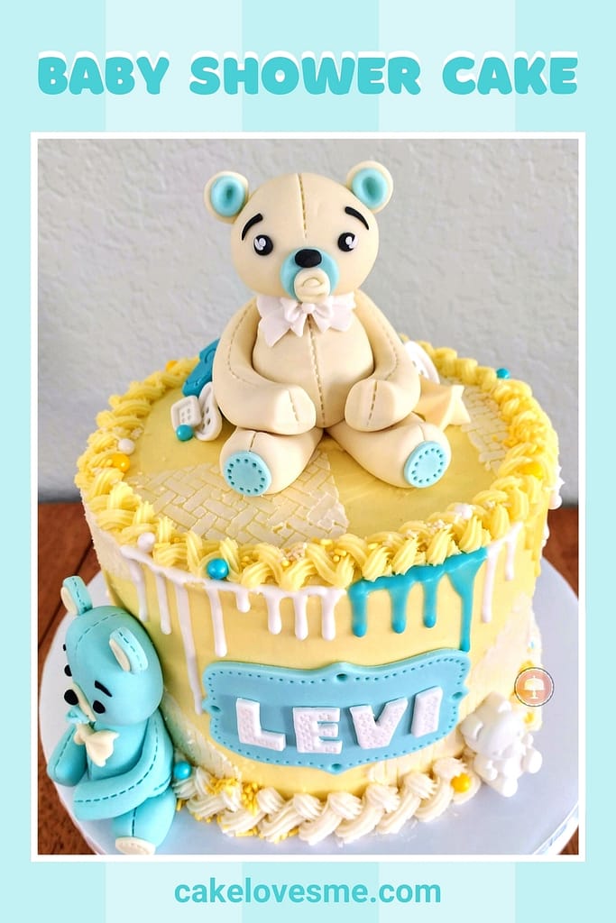adorable baby shower cake ideas fondant bear cake toppers candy melt drip sides candy melt molds vanilla buttercream creative piping 
