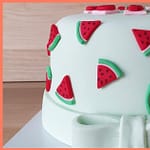 watermelon cake fondant red green summer